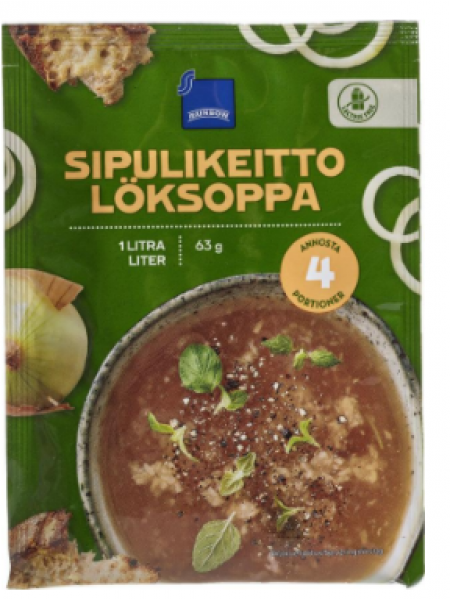 Луковый суп Rainbow Sipulikeitto 63г 4 порции без лактозы
