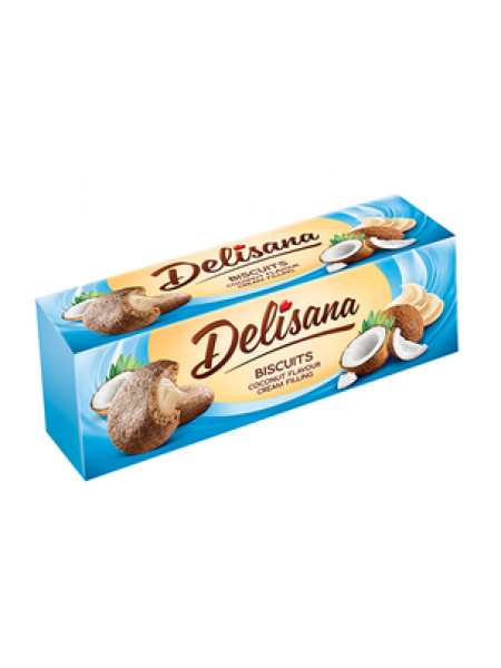 Печенье с кокосовым кремом Delisana 150г