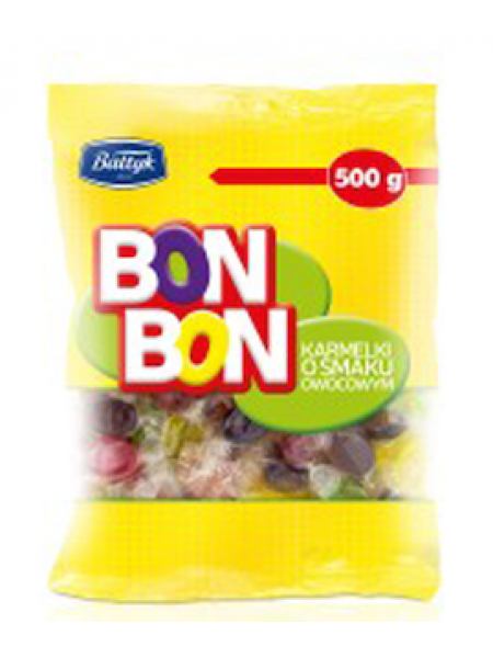 Карамель Bon Bon со вкусом фруктов 500г