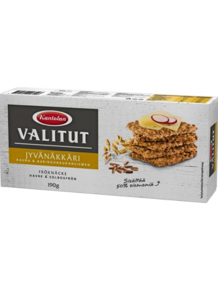 Хлебцы с семенами подсолнечника Kantolan Valitut Jyvänäkkäri Kaura 195г