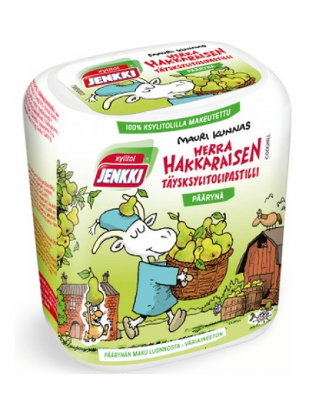 Пастилки с ксилитолом со вкусом груши Jenkki Herra Hakkarainen Täysksylitolipastilli 55г