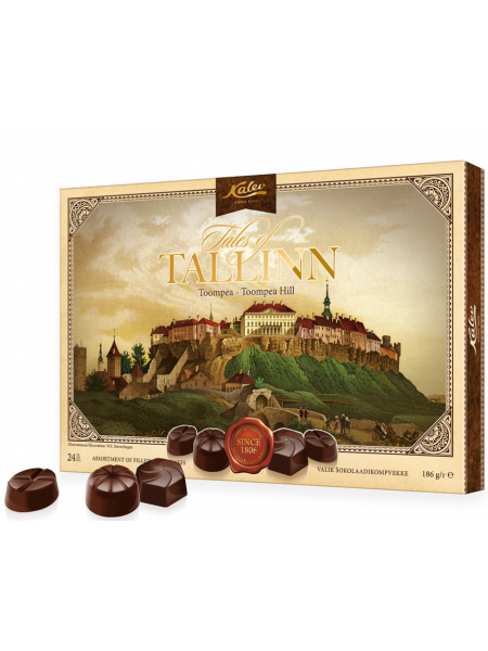 Подарочная коробка шоколадных конфет Силуэт Таллина KALEV 186г