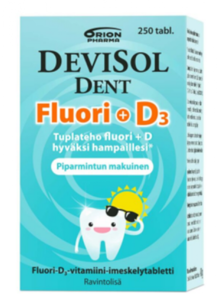 Пастилки фтор с витамином D3 DEVISOL DENT FLUORI + D3 250шт