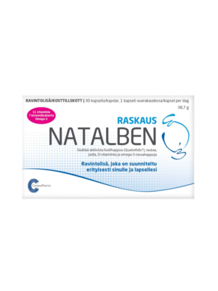 Универсальная поливитаминная добавка NATALBEN RASKAUS 30шт  для женщин планирующих беременность