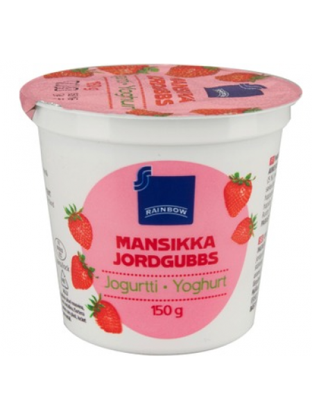 Йогурт Rainbow mansikka jogurtti 150г малина 