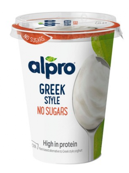 Соевый йогурт Alpro Greek Style No Sugars  без сахара без ароматизаторов 400 г