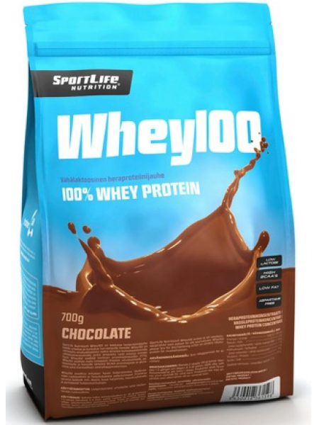 Шоколадный порошок сывороточного протеина Sportlife Nutrition Whey 100% 700г