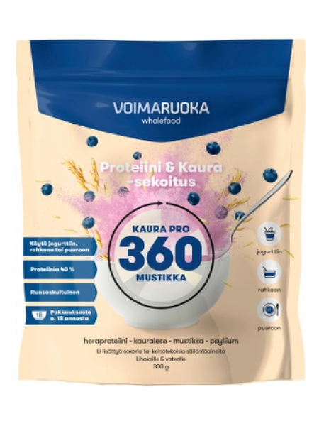 Протеиновый порошок Voimaruoka Wholefood Kaura Pro 360г черника