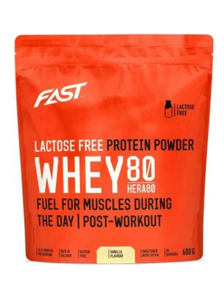 Сывороточный протеин Fast Lactose Free Whey 80 600г ваниль