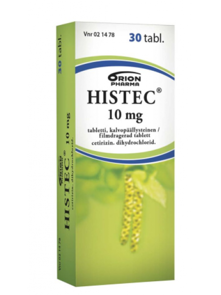 Таблетки при аллергии HISTEC 10 МГ 28шт 