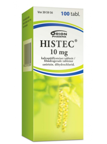 Таблетки при аллергии  HISTEC 10 МГ