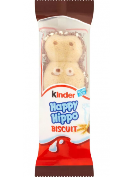 Хрустящий вафельный батончик с молоком и какао-кремом Kinder Happy Hippo 20,7 г