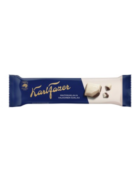 Плитка молочного шоколада и белого шоколада Karl Fazer 38 г