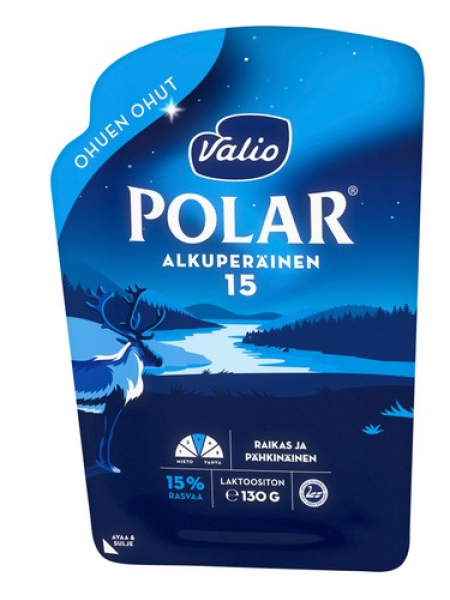 Сыр Valio Polar Alkuperäinen 15 % 130г нарезка
