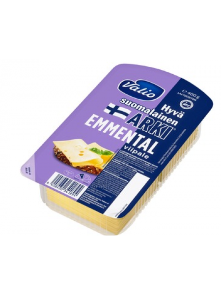 Сыр без лактозы Валио  Valio Hyvä suomalainen Arki emmental 400г в нарезке