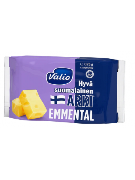 Сыр без лактозы Валио эмменталь Valio Hyvä Suomalainen Arki Emmental 625г
