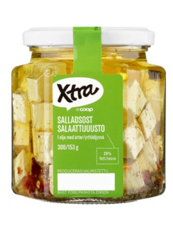 Сыр в масле с травами X-Tra Salaattijuusto Yrttiöljyssä 300/153г