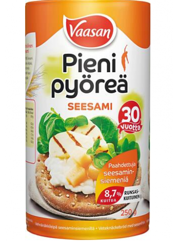 Пшеничные хлебцы круглые с кунжутом VAASAN PIENI PYÖREÄ Seesami 250г