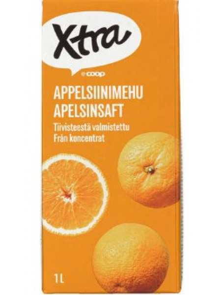 Сок апельсиновый Xtra APPELSIINIMEHU 1л