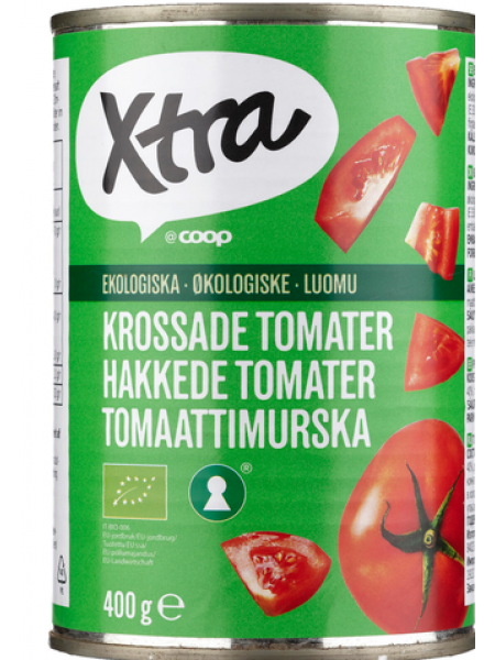 Органические измельченные очищенные томаты Xtra Luomu Tomaattimurska 400г