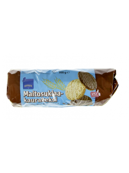 Овсяное печенье с молочным шоколадом Rainbow maitosuklaa-kaurakeksi 300г