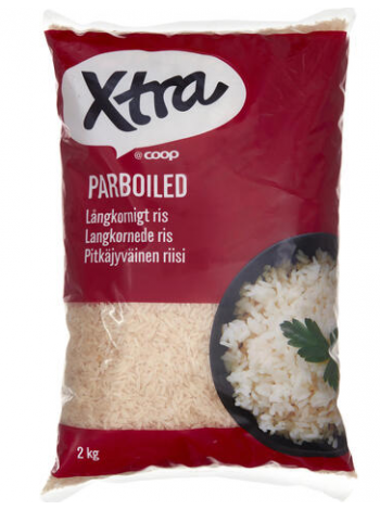 Рис пропаренный длиннозерный Xtra Parboiled Pitkäjyväinen Riisi 2 кг