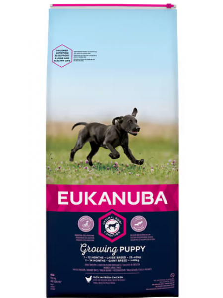 Корм для щенков Eukanuba Growing Puppy Large Breed 15кг