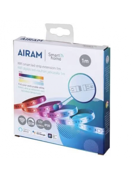 Удлинитель светодиодной ленты Airam SmartHome Strip, 1 м, 12 В, RGBW, Wi-Fi