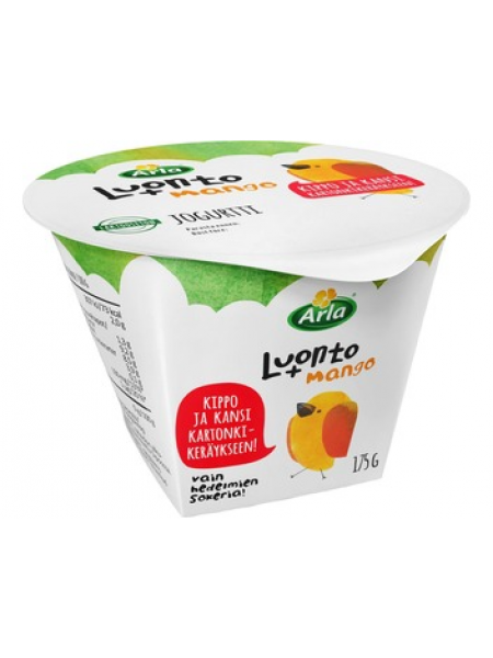 Йогурт Arla Luonto+ AB laktoositon 175г манго без лактозы
