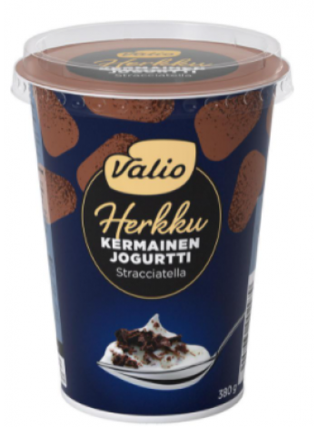 Сливочный йогурт Valio Herkku kermainen jogurtti 380г без лактозы