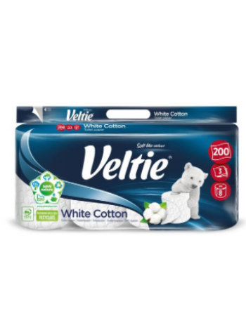 Туалетная бумага 3-х слойная Veltie Wc-Paperi Excell Cotton 8шт