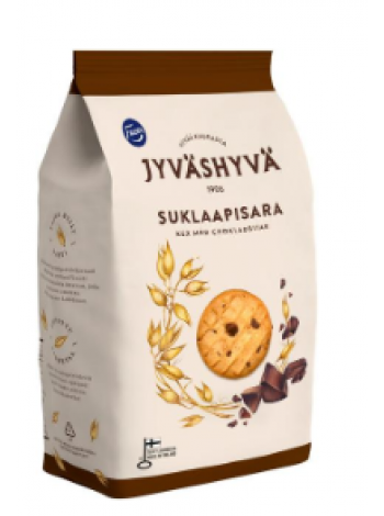 Овсяное печенье Fazer Jyväshyvä с шоколадными кусочками 350г