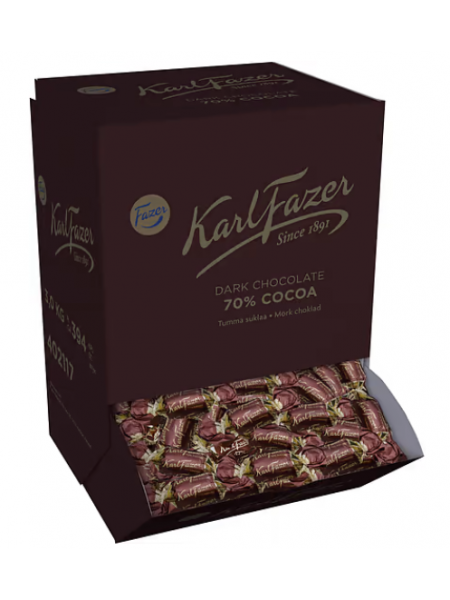 Шоколадные конфеты Karl Fazer Dark 70%  3 кг
