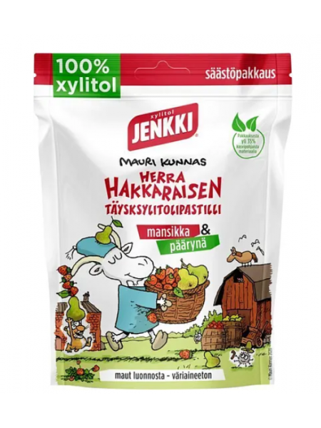 Клубнично-грушевые пастилки с ксилитом Herra Hakkaraisen Mansikka & päärynä 5 x 150 г
