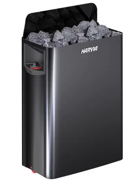 Электрический нагреватель Harvia The Wall SW80 Black Steel 8,0 кВт ХСВ800400М нержавеющая сталь черный