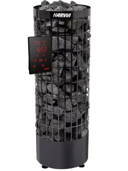 Электрическая банная печь Harvia Cilindro PC90XE Black Steel 9,0 кВт нержавеющая сталь черный