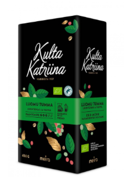 Органический молотый кофе Kulta Katriina Luomu tumma paahto 450 г