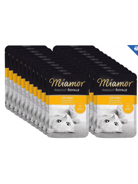 Влажный корм для кошек Miamor Ragout Royale Цыпленок в желейных пакетиках 100 г 22 шт