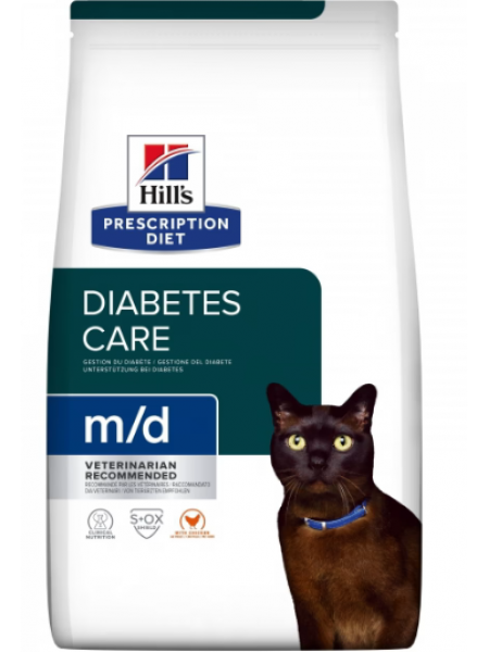 Корм для кошек Hills Diet Cat M/D 1,5кг с избыточным весом и диабетом