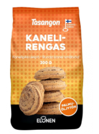 Песочные колечки Tasangon kanelirengas 300г с корицей без лактозы