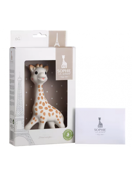 Прорезыватель-погремушка Sophie la Girafe Жираф Софи 616400 бежевый/коричневый в подарочной упаковке