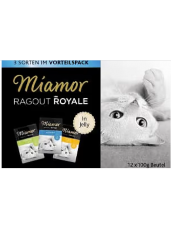 Ассорти влажного корма для кошек Miamor Ragout Royales Jelly 100 г 12 шт в упаковке