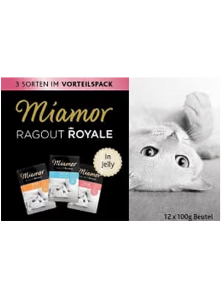 Ассорти влажного корма для кошек Miamor Ragout Royales Jelly 100 г 12 шт в упаковке