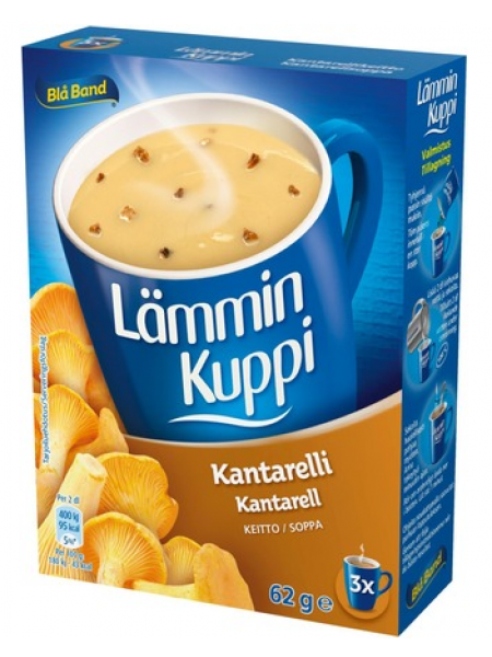 Сухой готовый суп с лисичками Blå Band Lämmin Kuppi Vähälaktoosinen Kantarellikeitto 3X20г