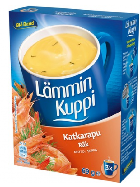 Сухой суп с креветками Blå Band Lämmin Kuppi Katkarapukeitto 3X23г