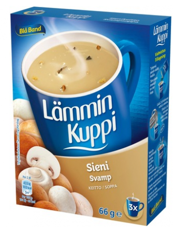 Сухой грибной суп без лактозы Blå Band Lämmin Kuppi Sienikeitto 3X22г