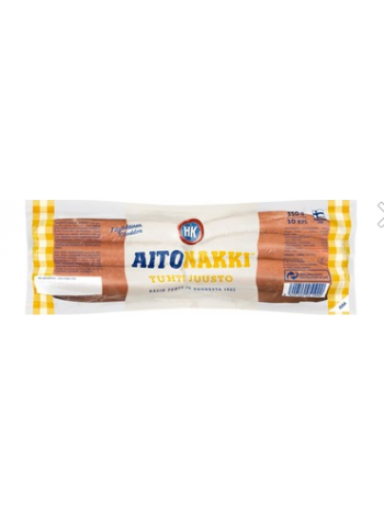Сосиски с сыром Hk Aito Nakki Tuhti Juusto 350г без лактозы и глютена