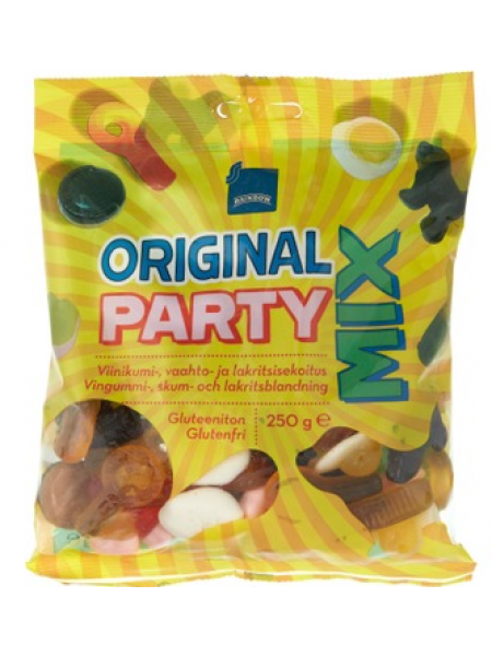 Смесь жевательных конфет Rainbow Original Party Mix 250г фрукты и солодка без глютена