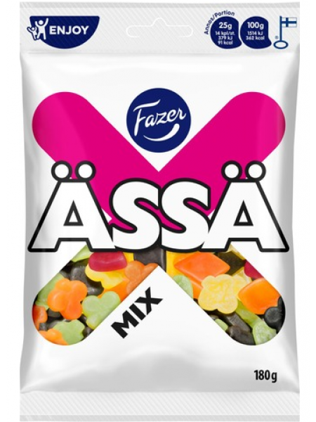 Ассорти фруктовых конфет и лакрицы Fazer Ässä Mix 180г