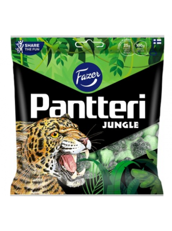 Конфеты лакричные с красным апельсином-ментолом Fazer Panther Jungle Mix 280г